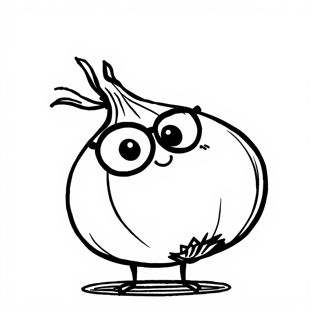 Onion with a monocle.