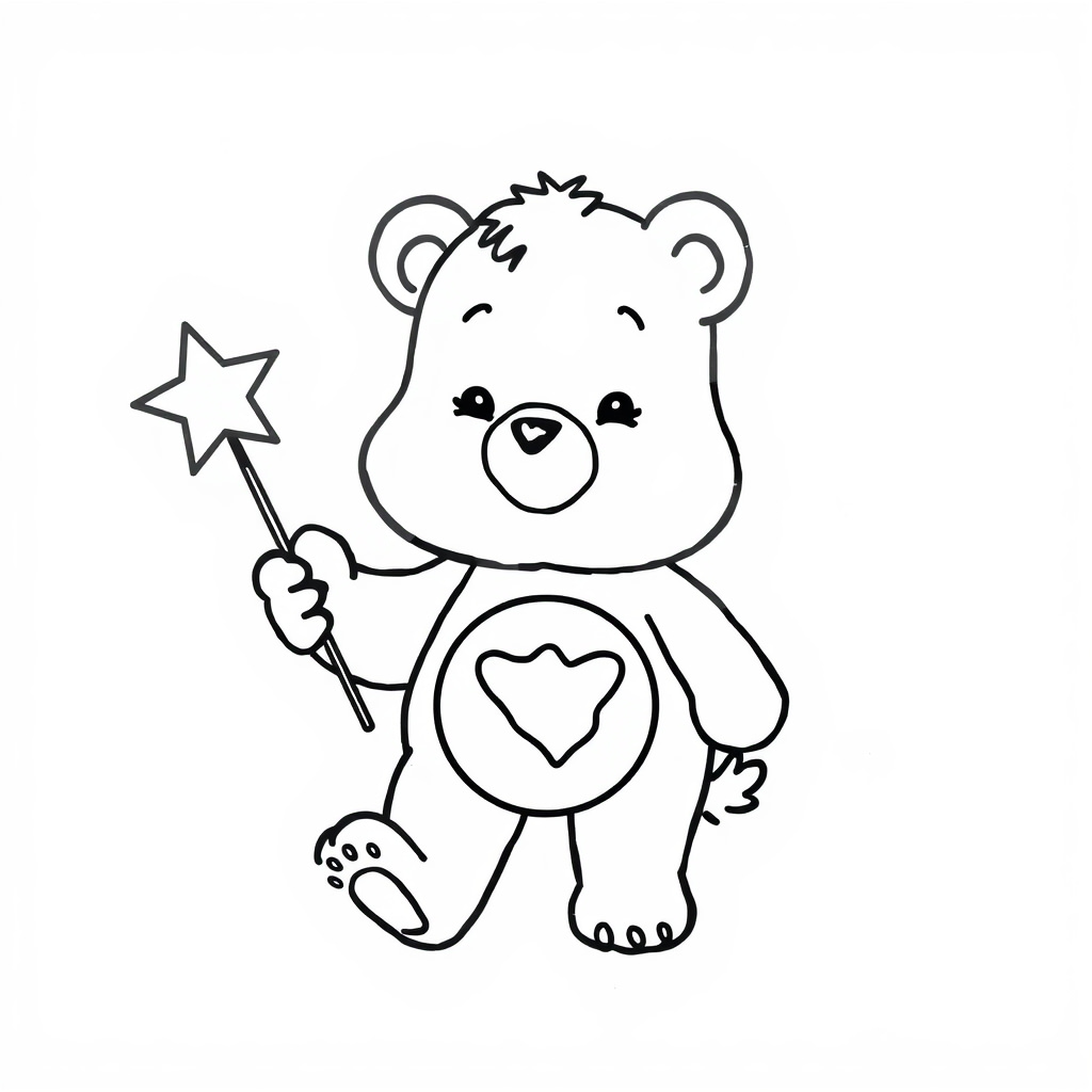 Care Bear holding a star wand