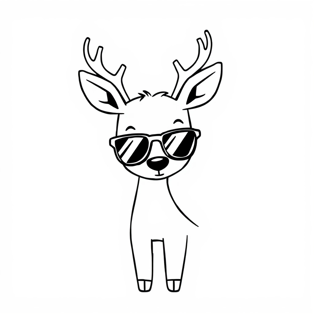 Deer in sunglasses.