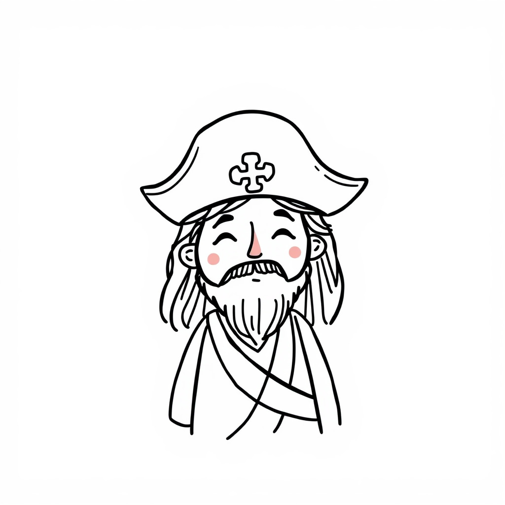 Jesus with a pirate hat