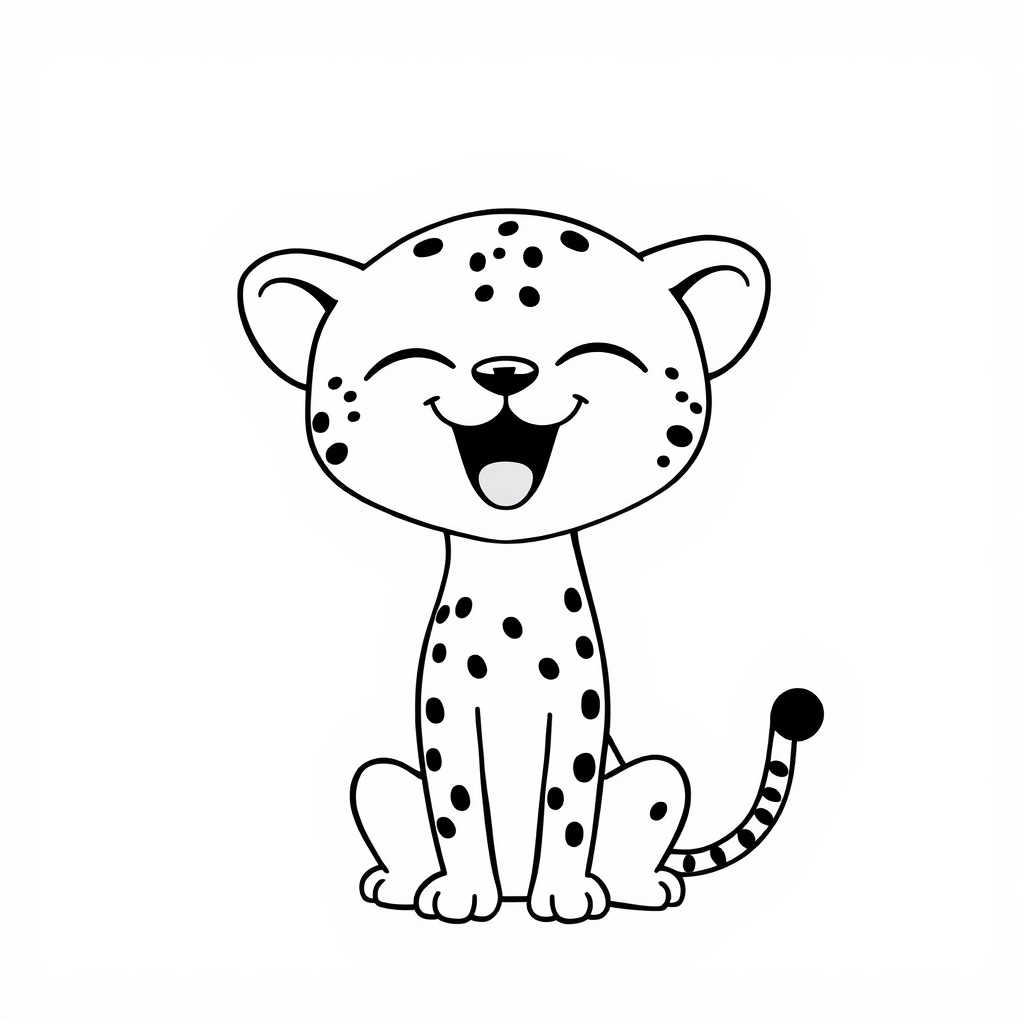 Cheetah feeling joyful