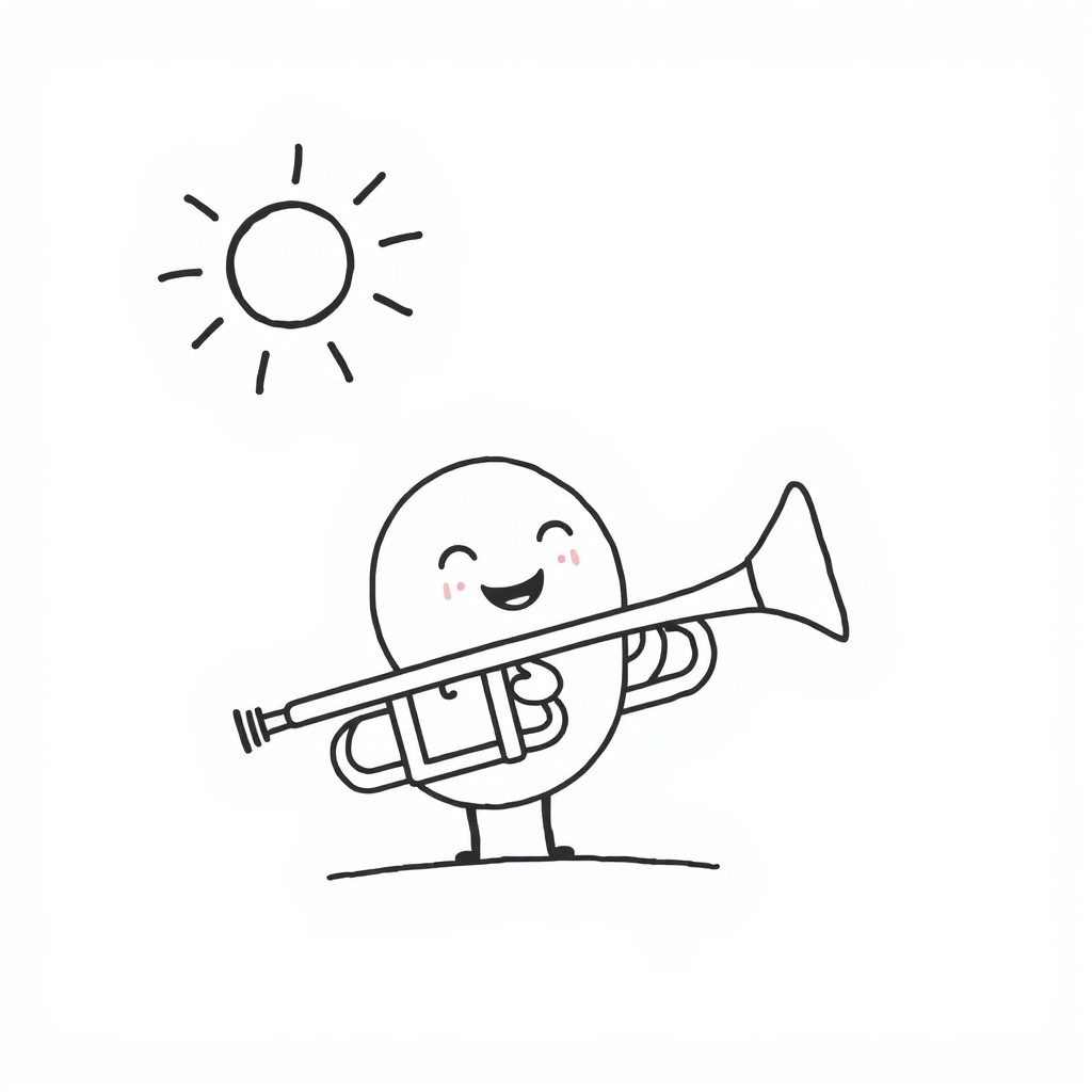 Trumpet feeling joyful under the sun