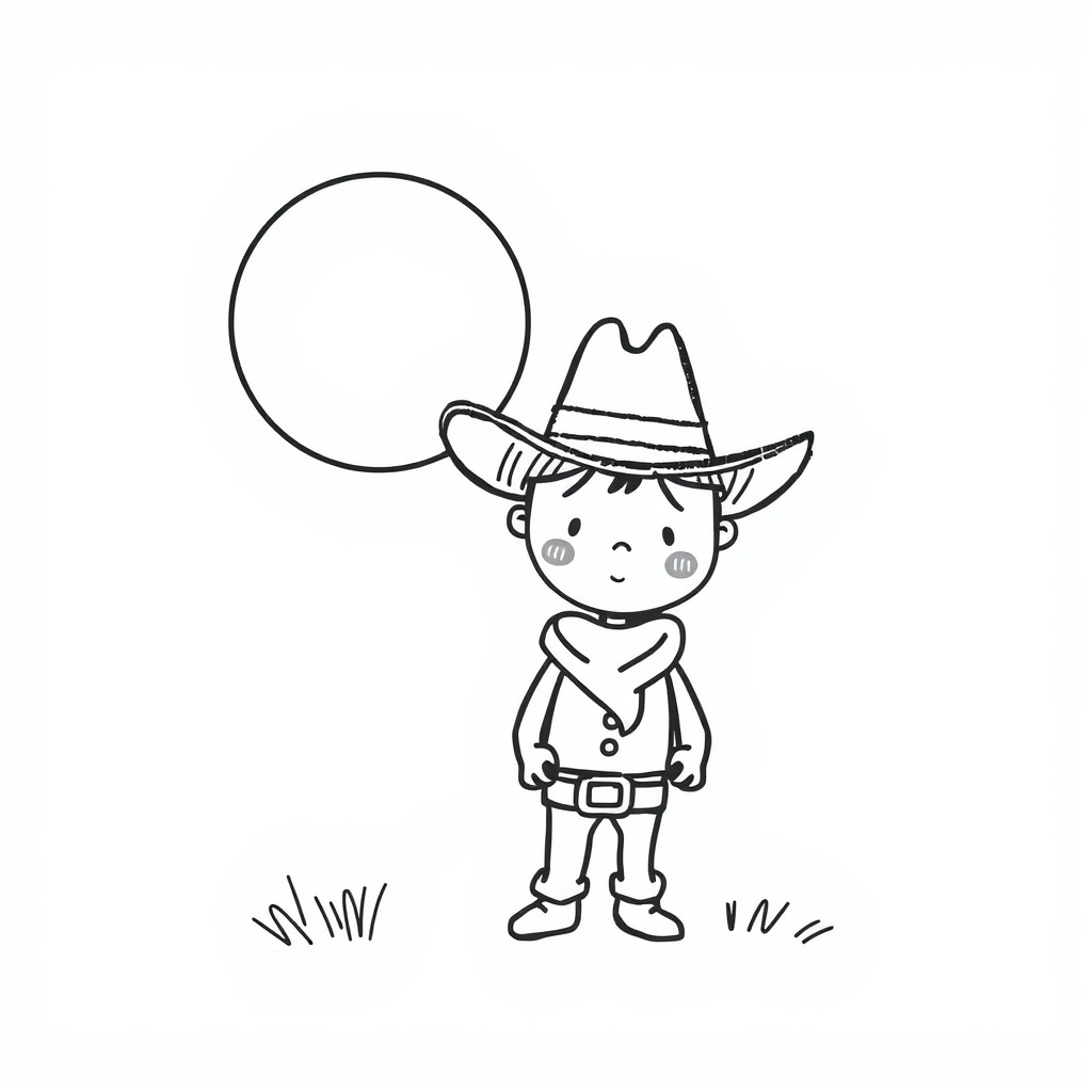 Cowboy feeling lonely under the moon