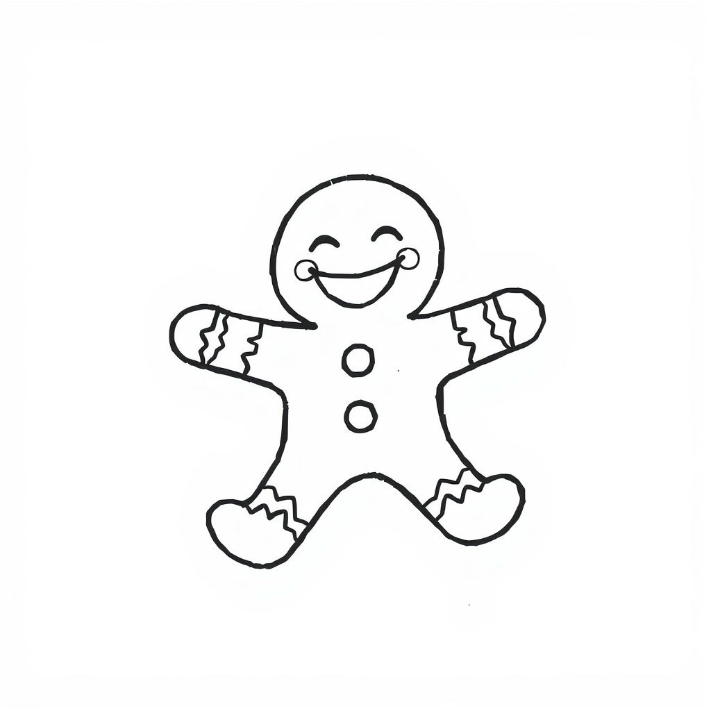 Gingerbread Man laughing joyfully