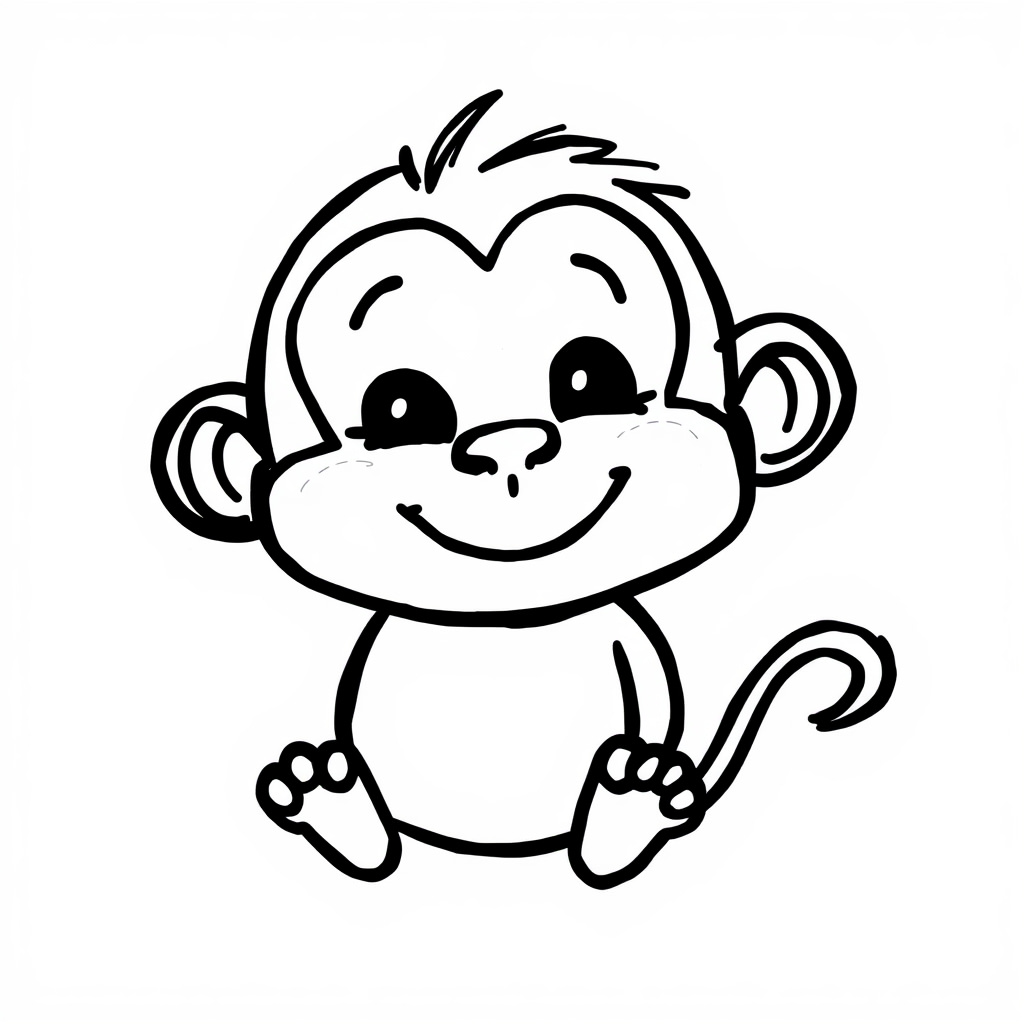 Monkey feeling happy