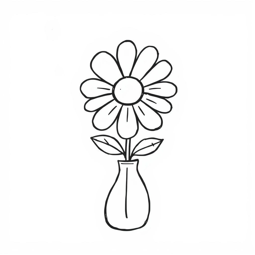 Cheerful flower in a bright vase