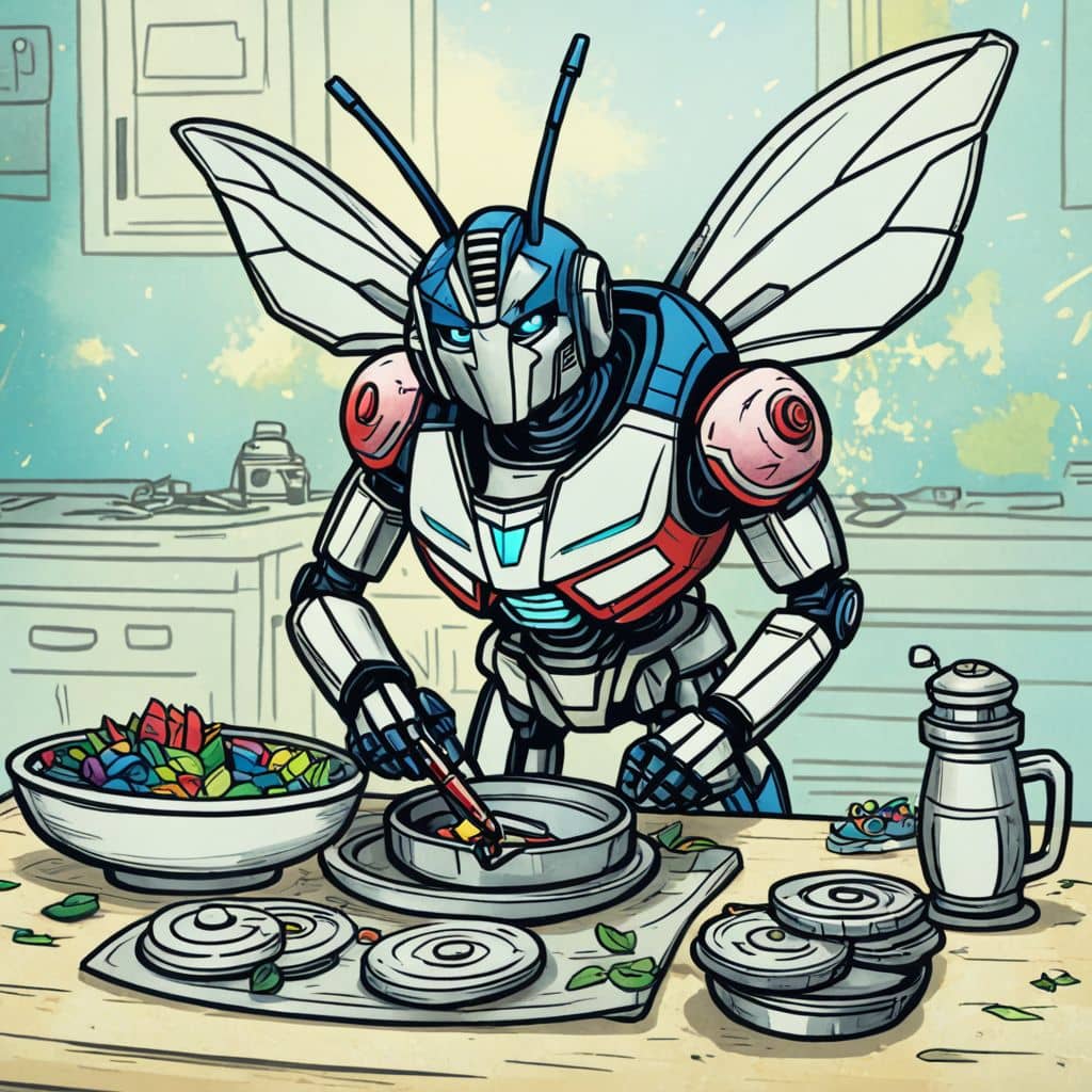 Colored Bumblebee baking cookies