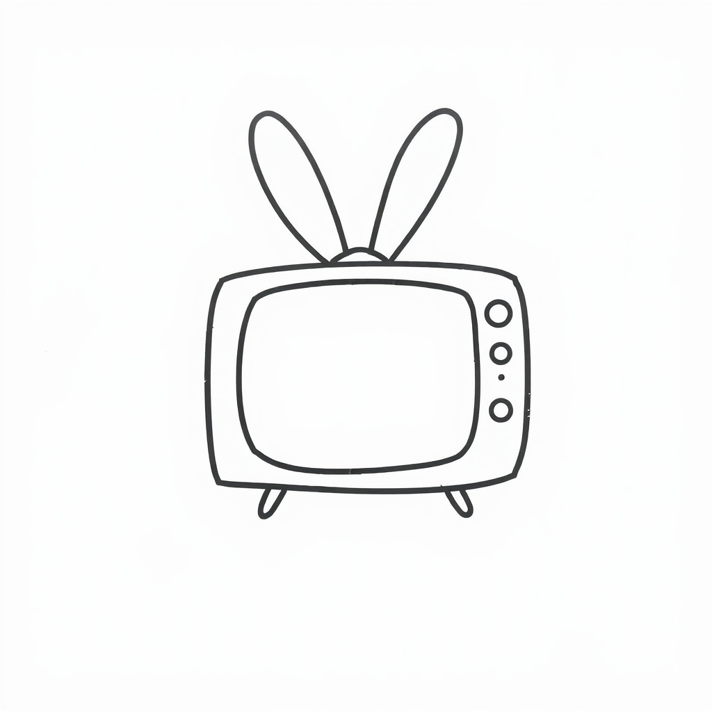 TV with rabbit ears