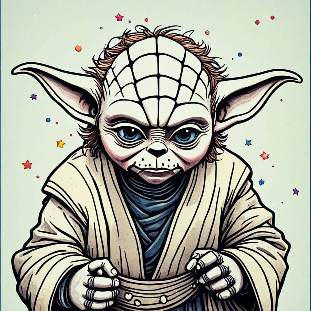 Colored Yoda - Star Wars