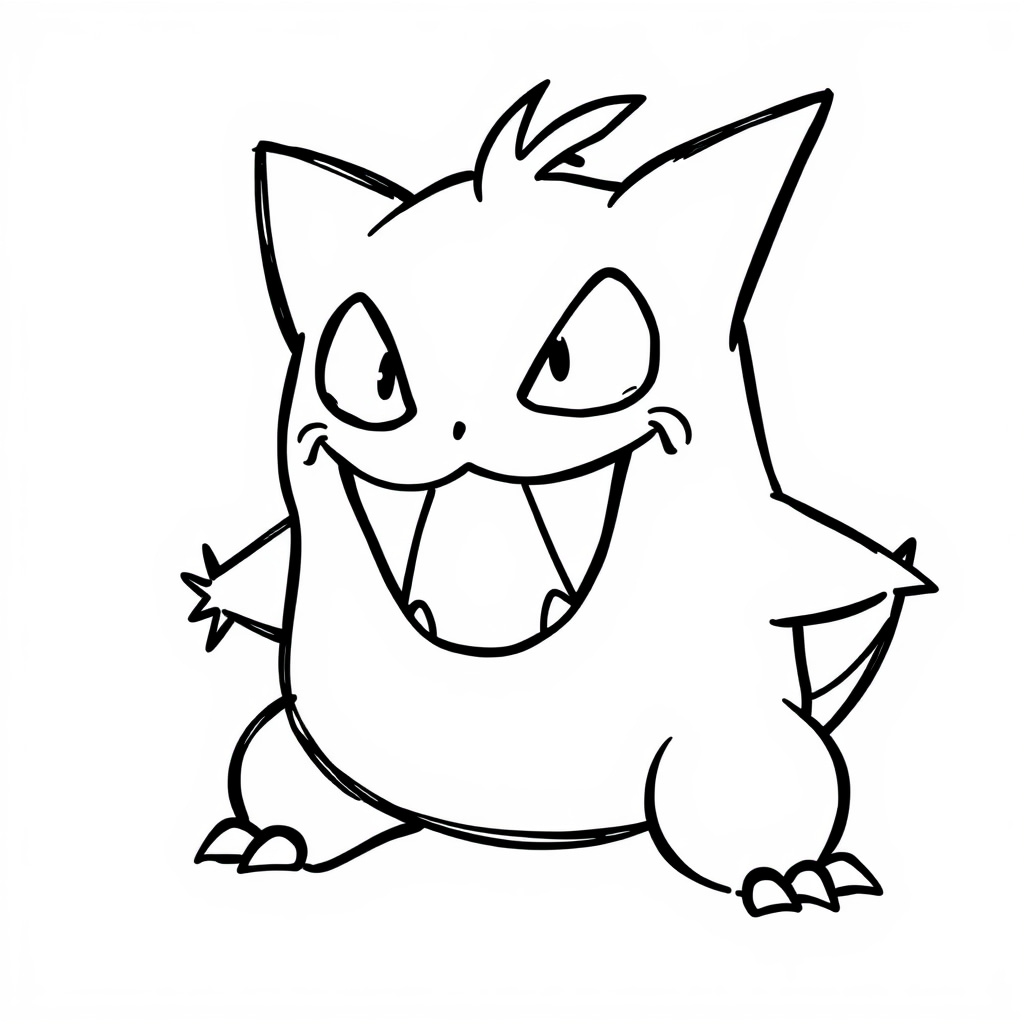 Surprised Gengar with open mouth