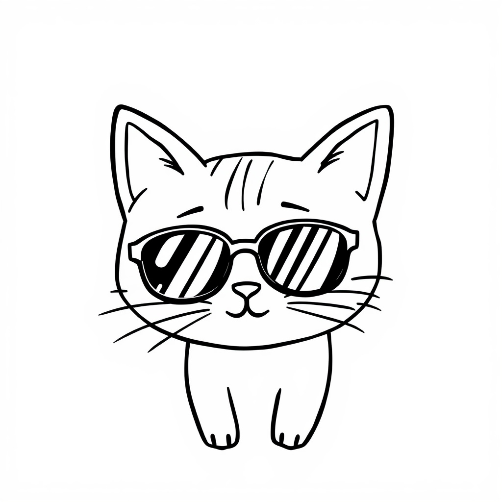 Sleepy cat wearing sunglasses