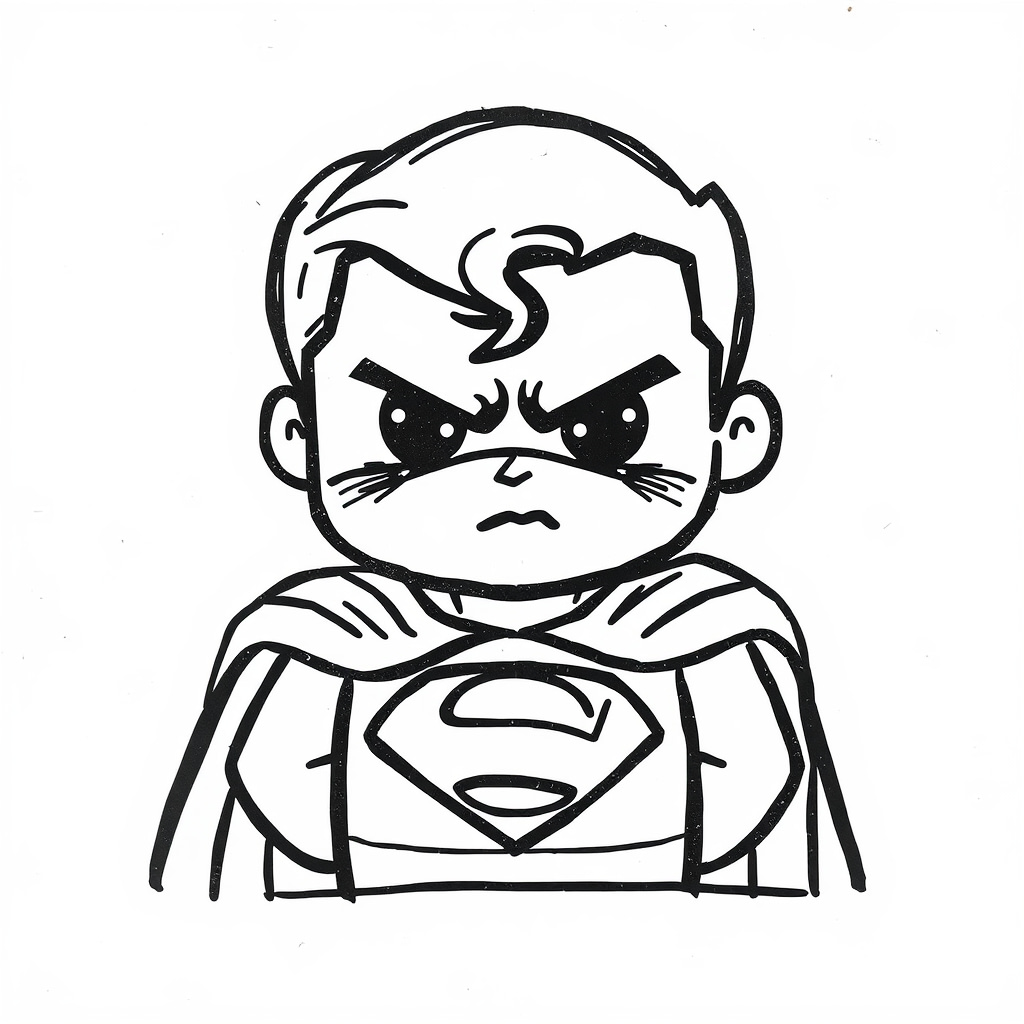 Superman frowning