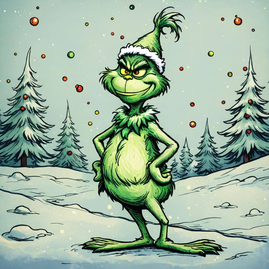 Colored Grinch - the cartoon character from The Grinch movie