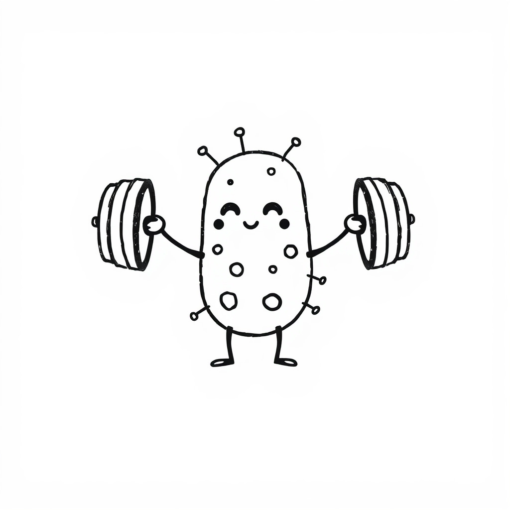 Mitochondria lifting weights