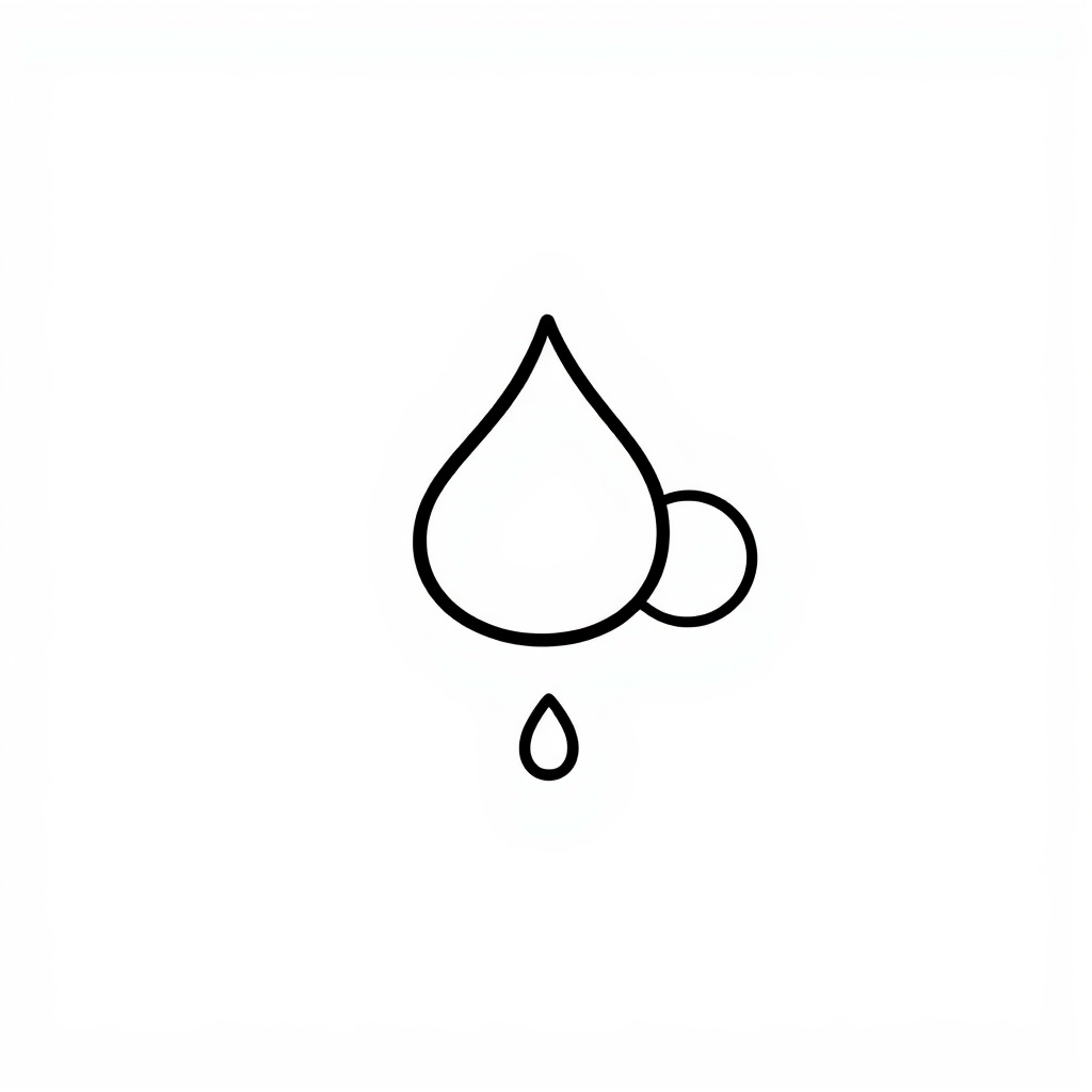 Condensing droplet forming a cloud