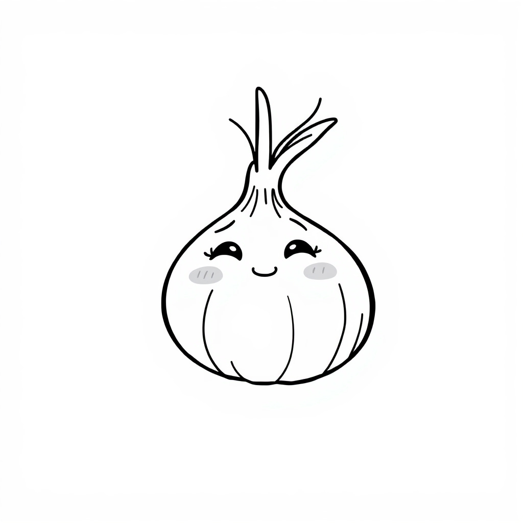 Onion blushing with shyness