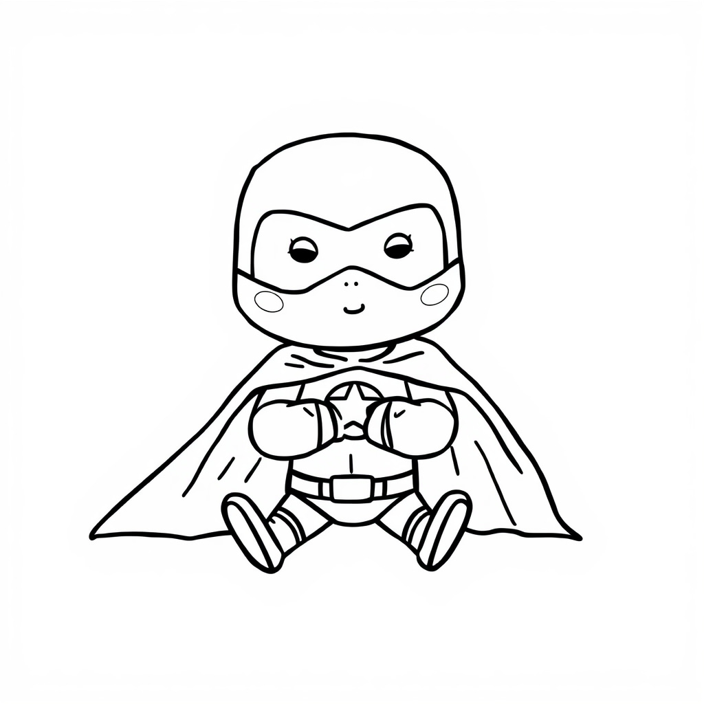 Superhero relaxed with folded arms