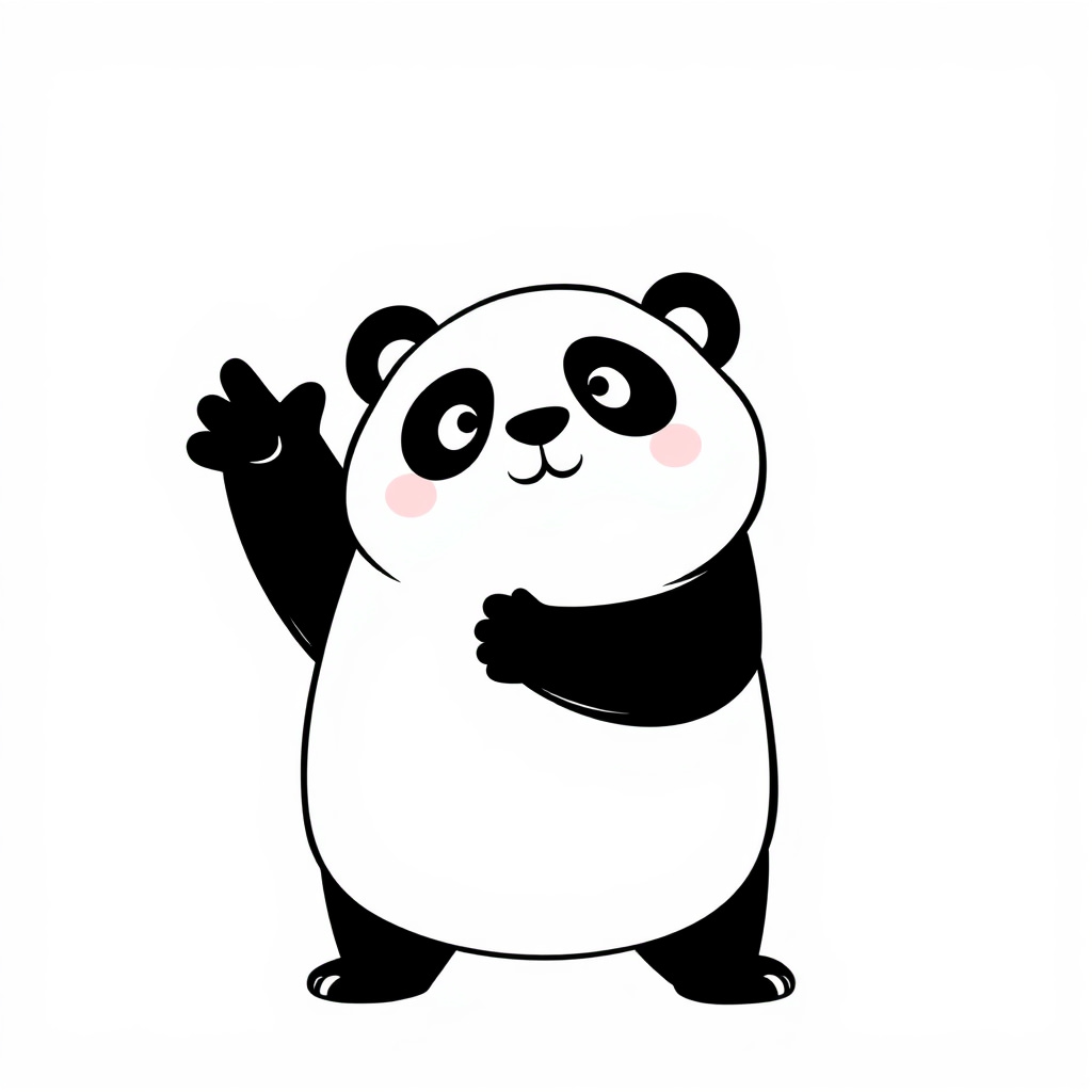 Panda feeling proud