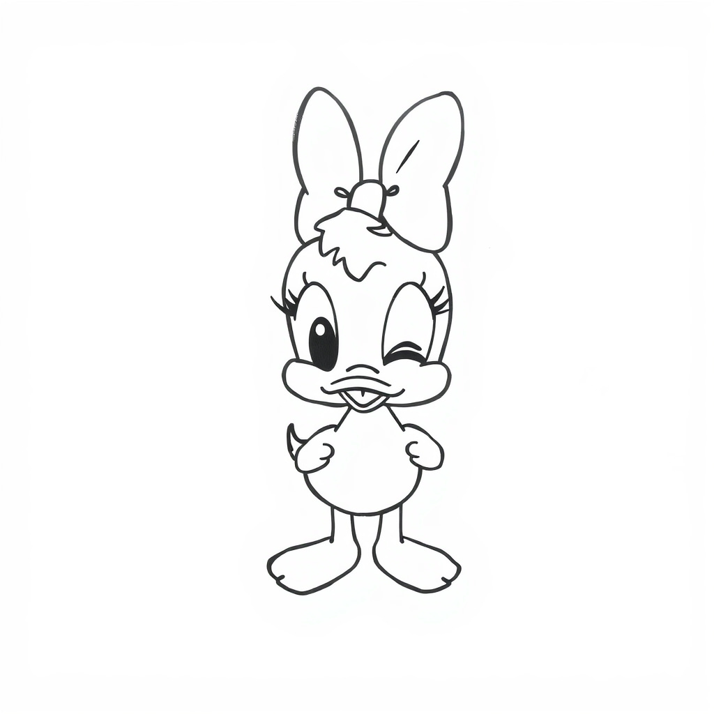 Daisy Duck feeling shy