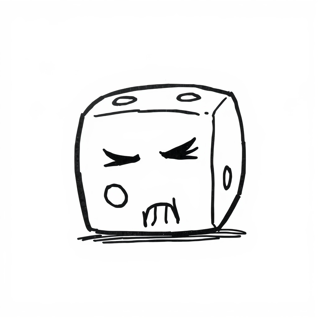 Nervous Dice biting lip