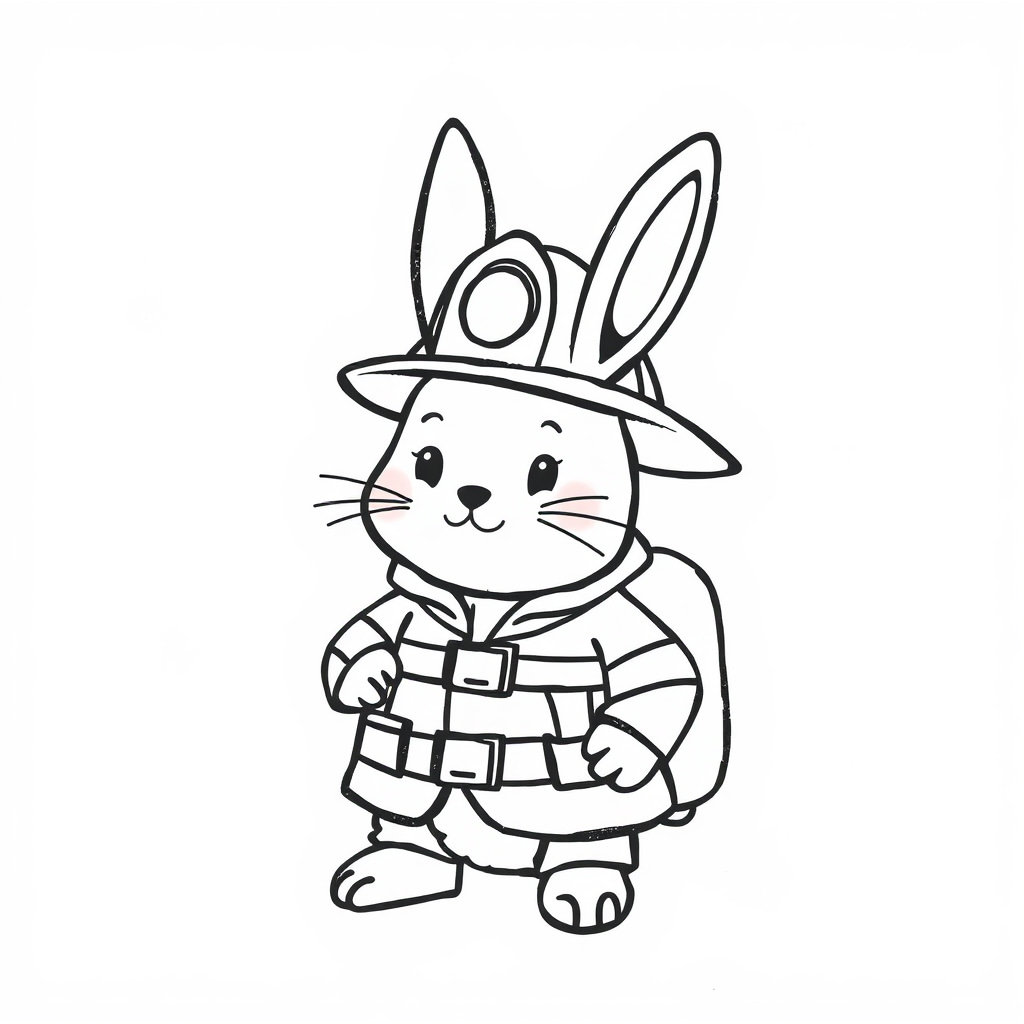 Bunny as a firefighter