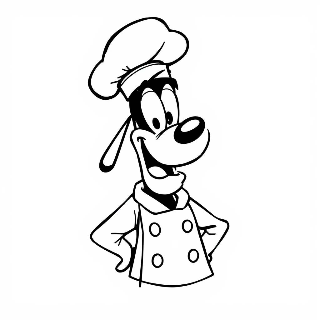 Goofy as a clumsy chef