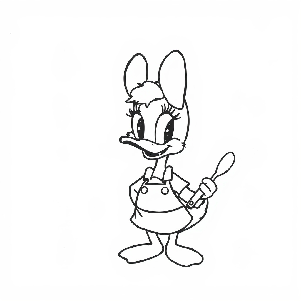 Daisy Duck as a baker