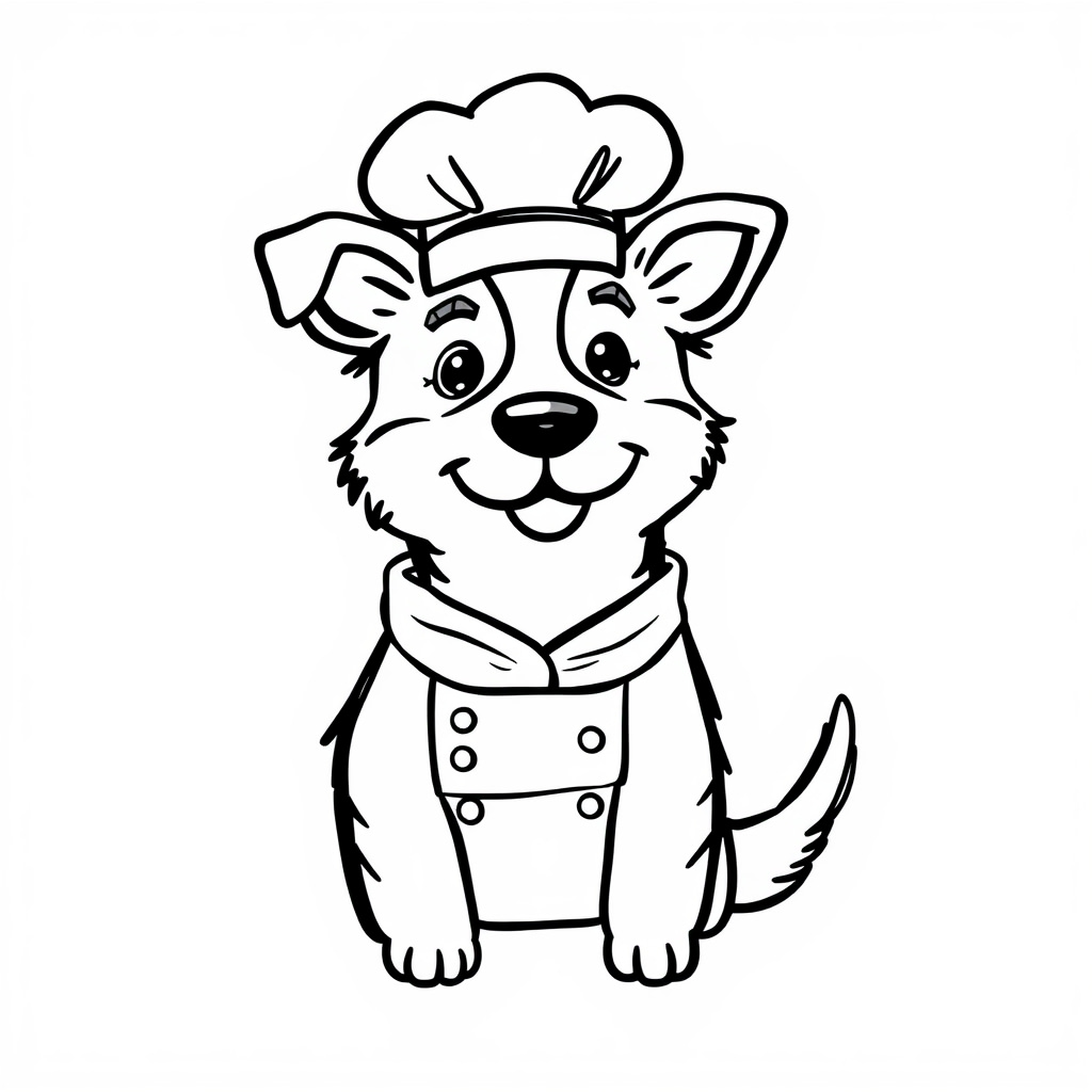 Dog as a chef