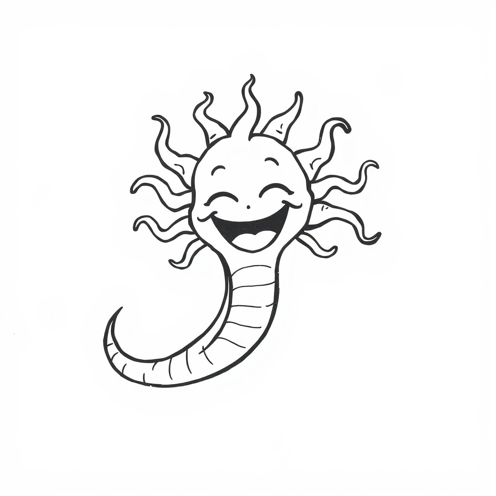 Medusa laughing joyfully