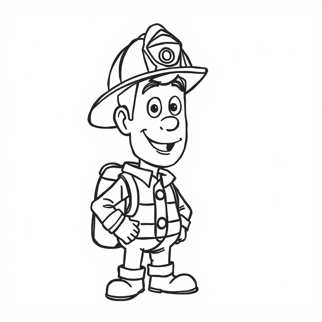 Woody as a firefighter