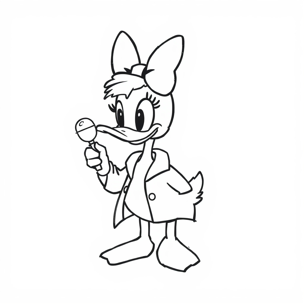 Daisy Duck as a scientist