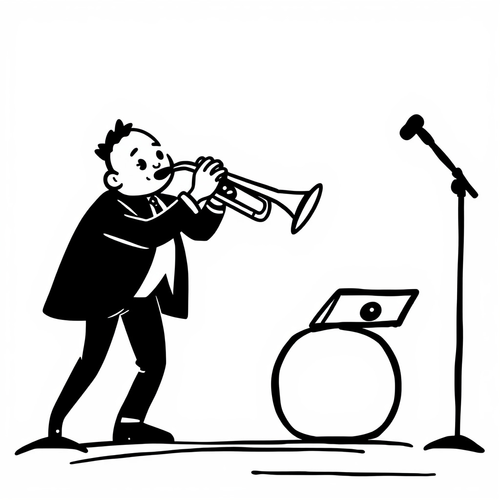 Jazz trumpeter on stage