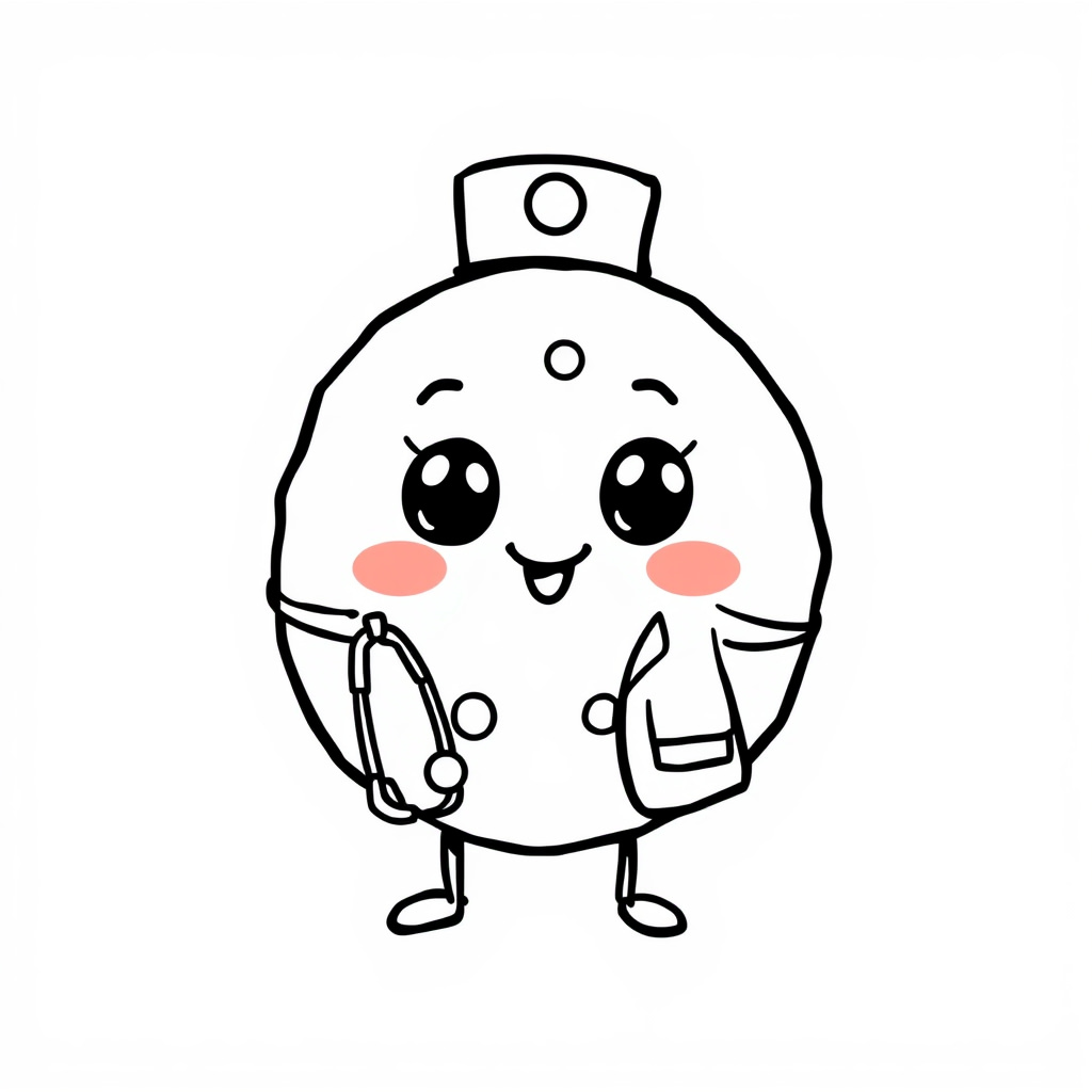 Cartoon Cookie as a doctor