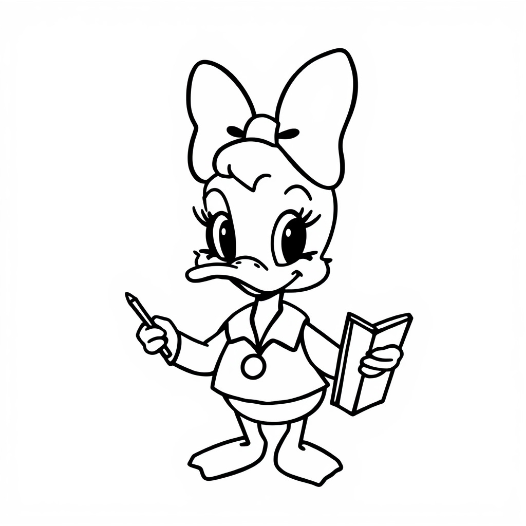 Daisy Duck as a teacher