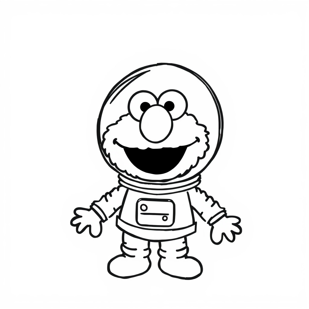 Elmo as an astronaut