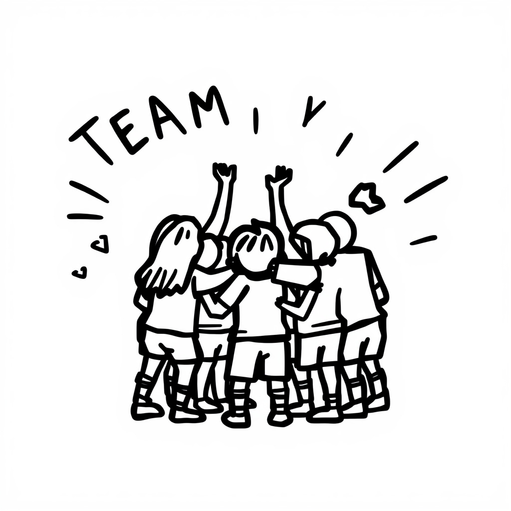 Team huddle cheer