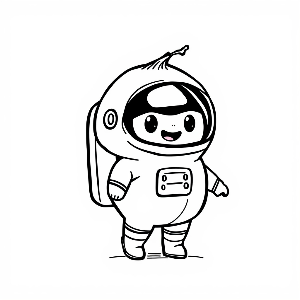 Onion as an astronaut