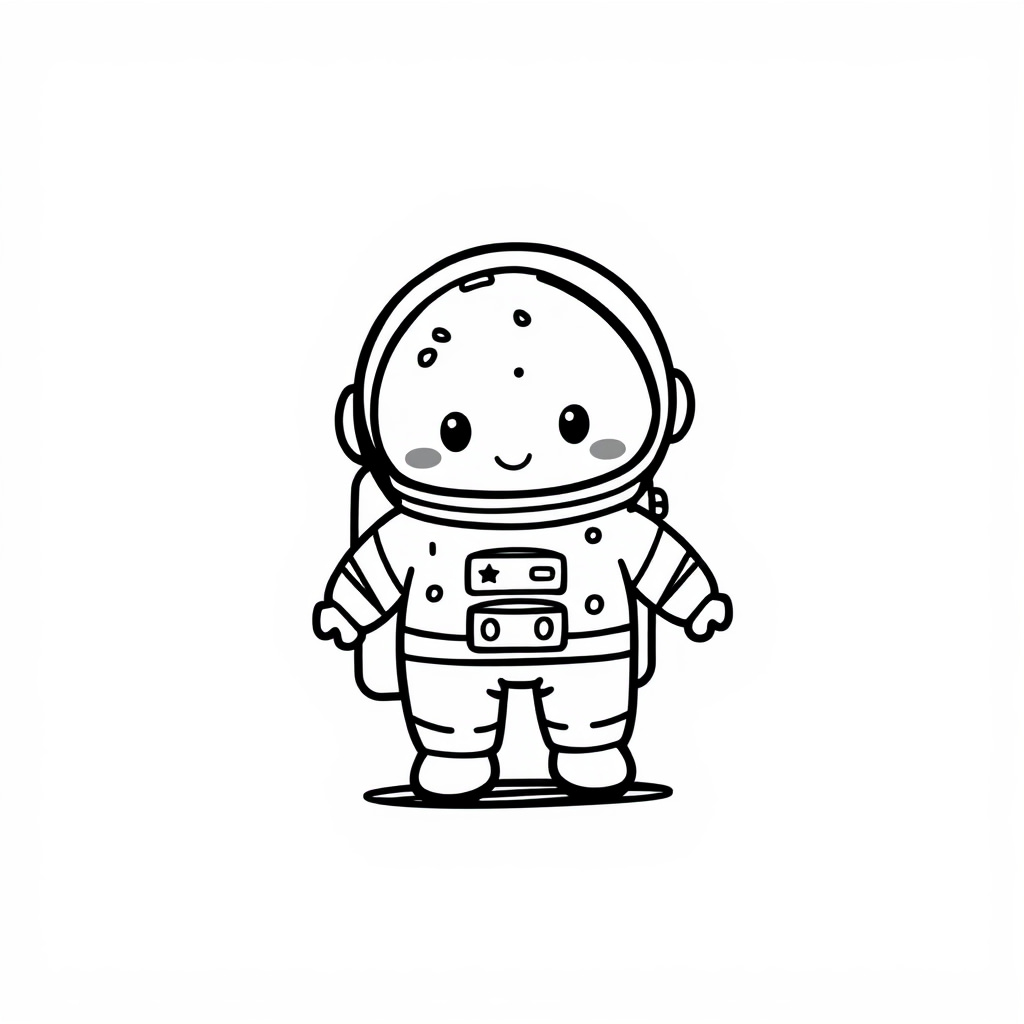 Cartoon Cookie as an astronaut