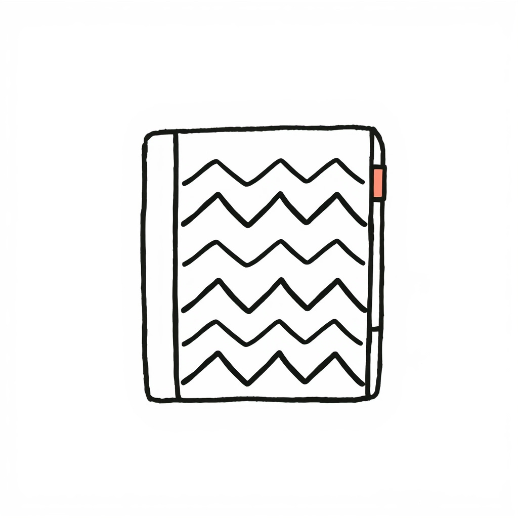 Chevron pattern notebook