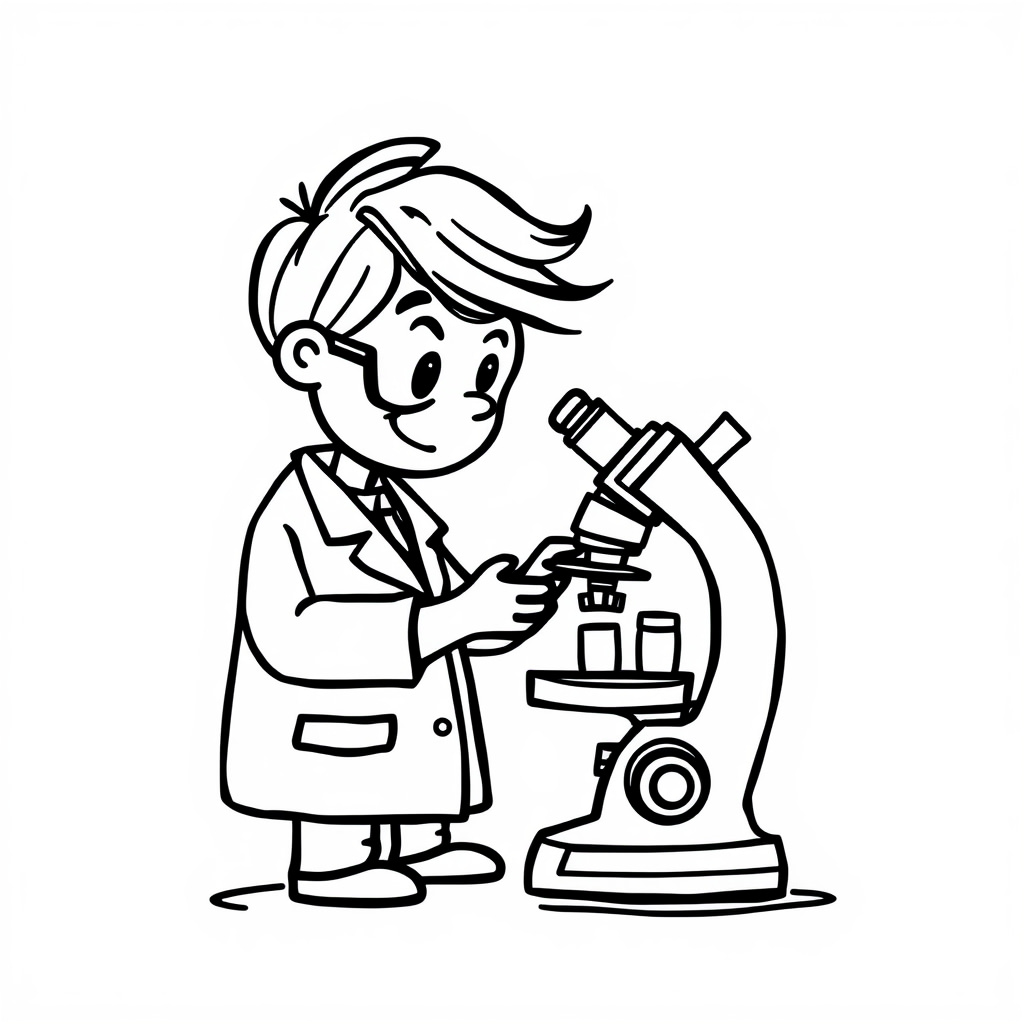 Doctor checking patient samples microscopically