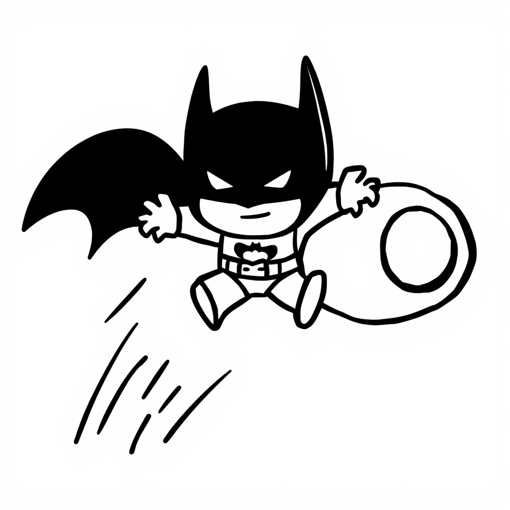 Batman launching from Batjet