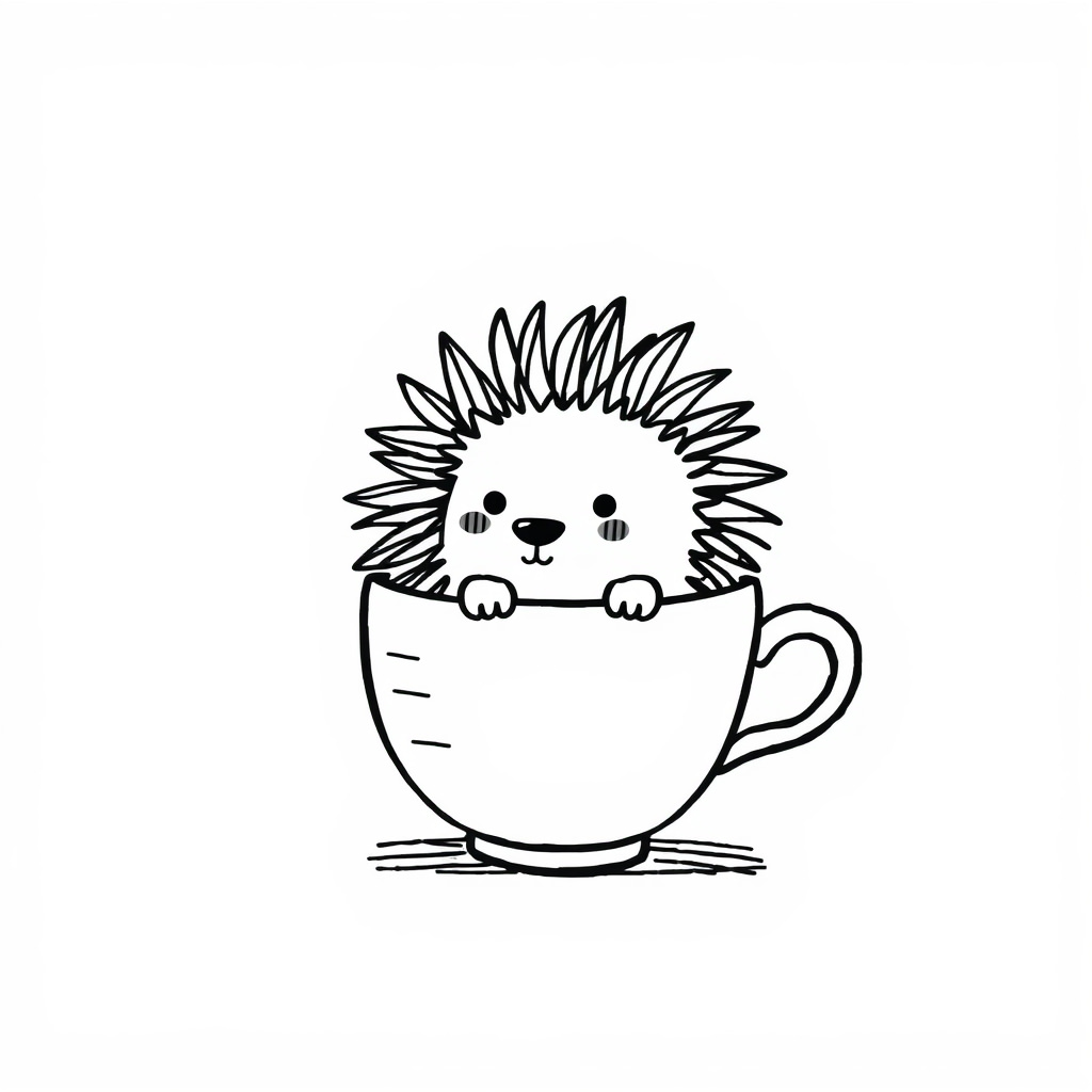 Hedgehog in a teacup