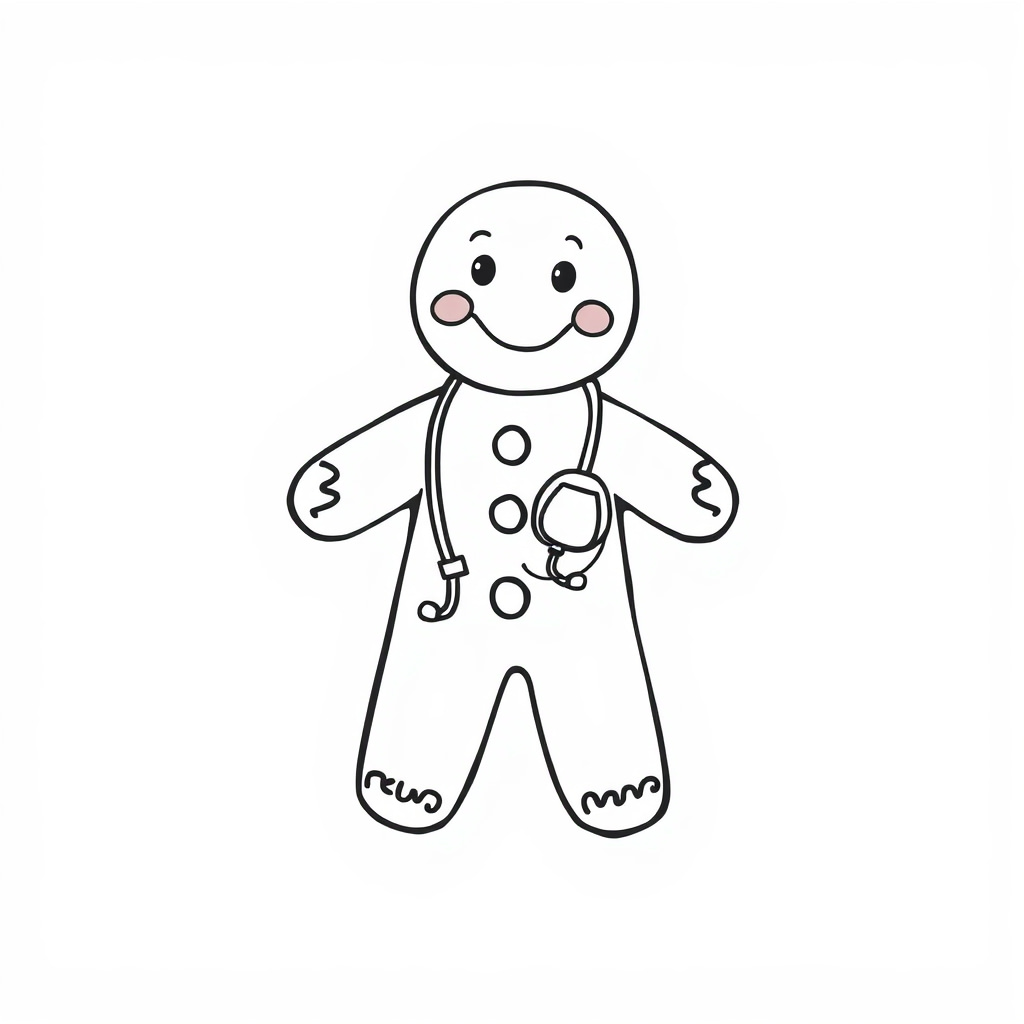 Doctor Gingerbread Man with a stethoscope