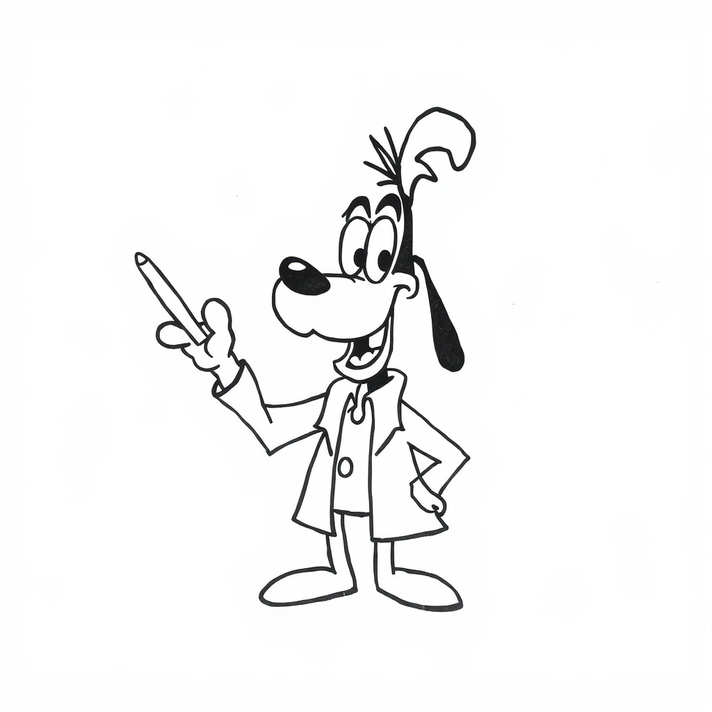 Goofy the wacky scientist