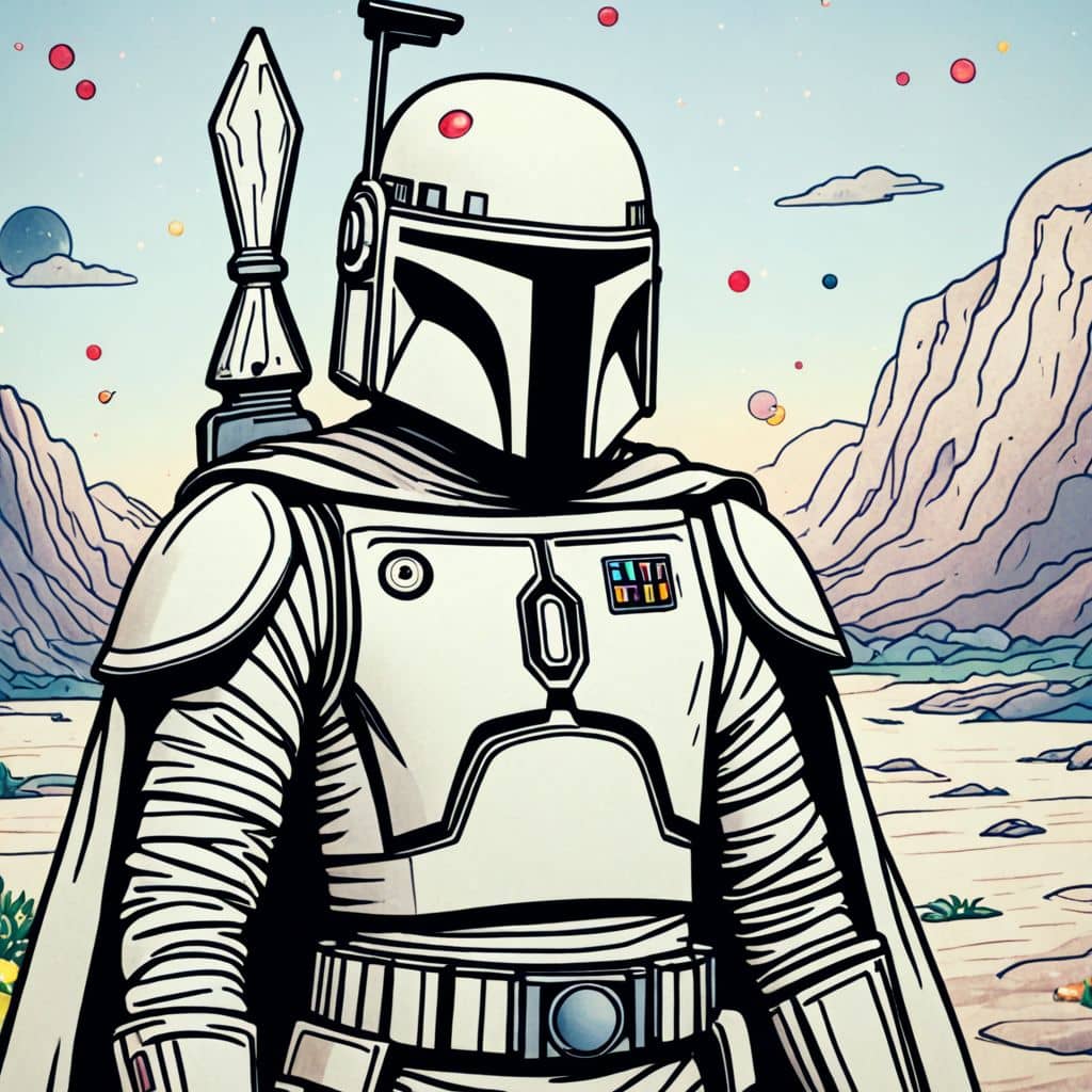 Colored Boba Fett in Slave I