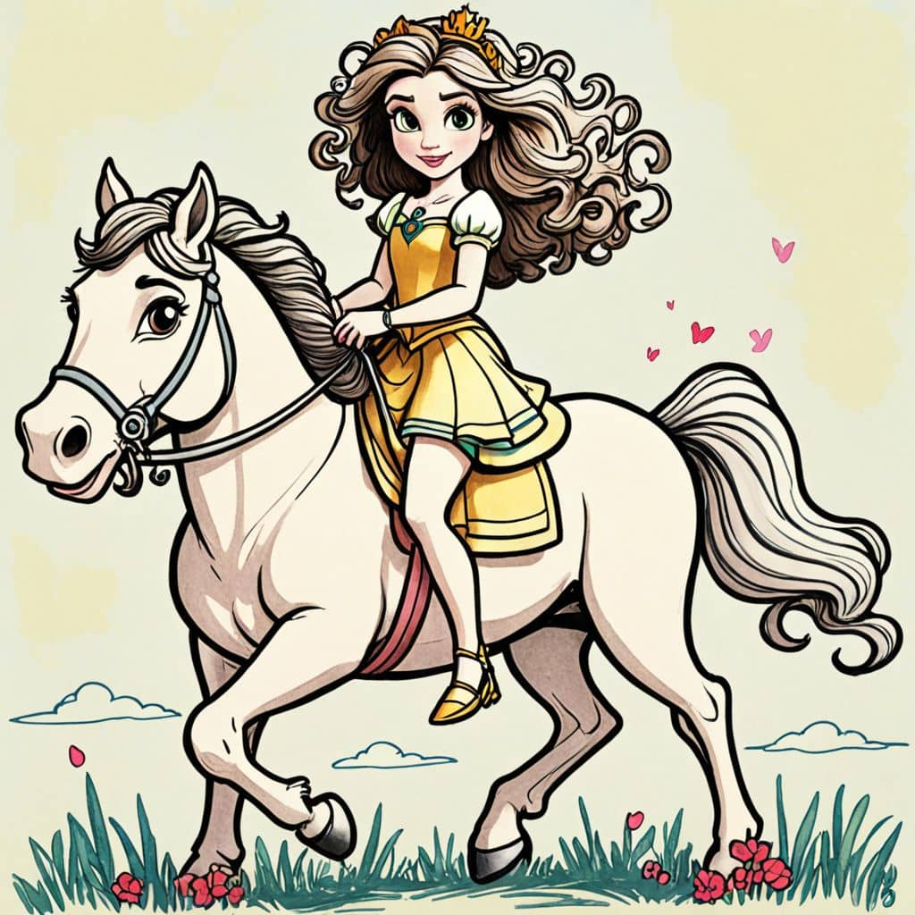 Colored Merida - the Princess on a horse