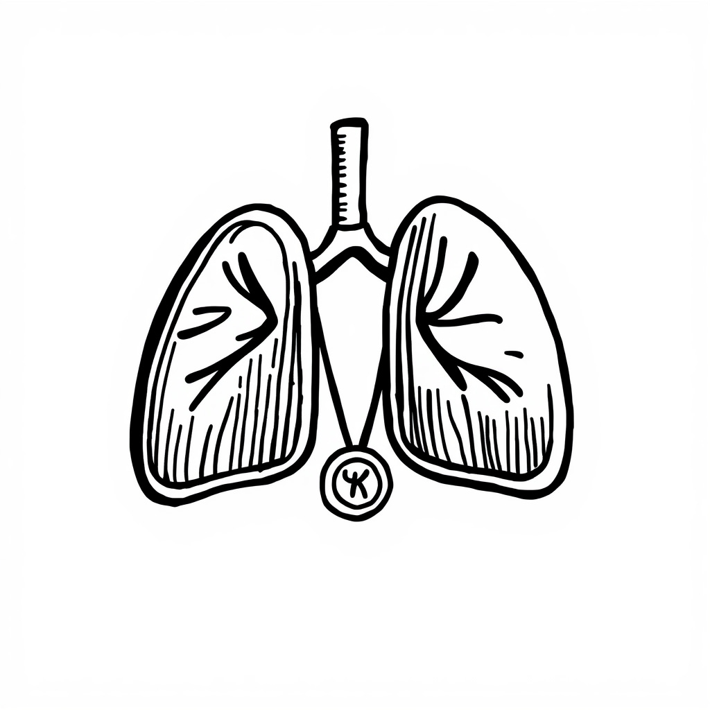 Athlete lungs with a medal