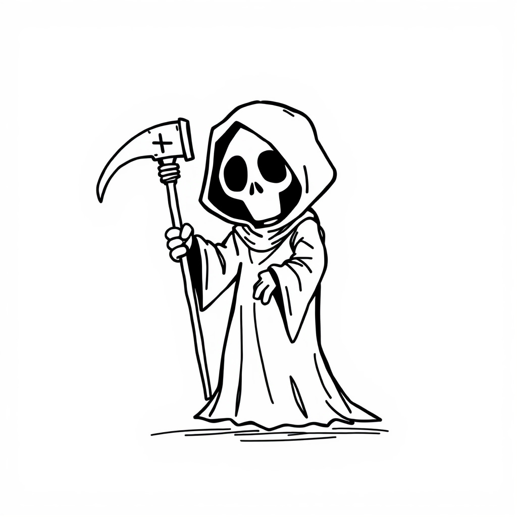 Grim Reaper as a Painter