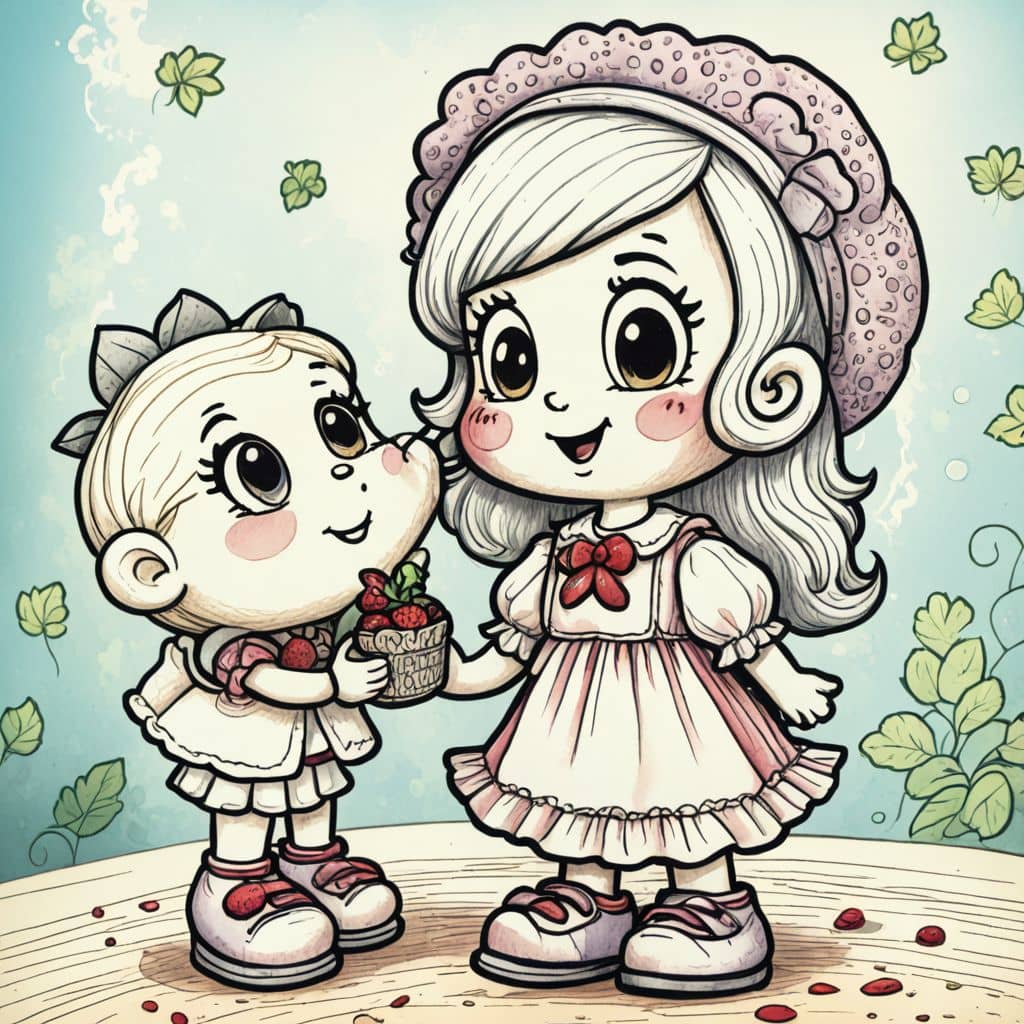 Colored Cherry Jam singing with Strawberry Shortcake - from Strawberry Shortcake cartoon