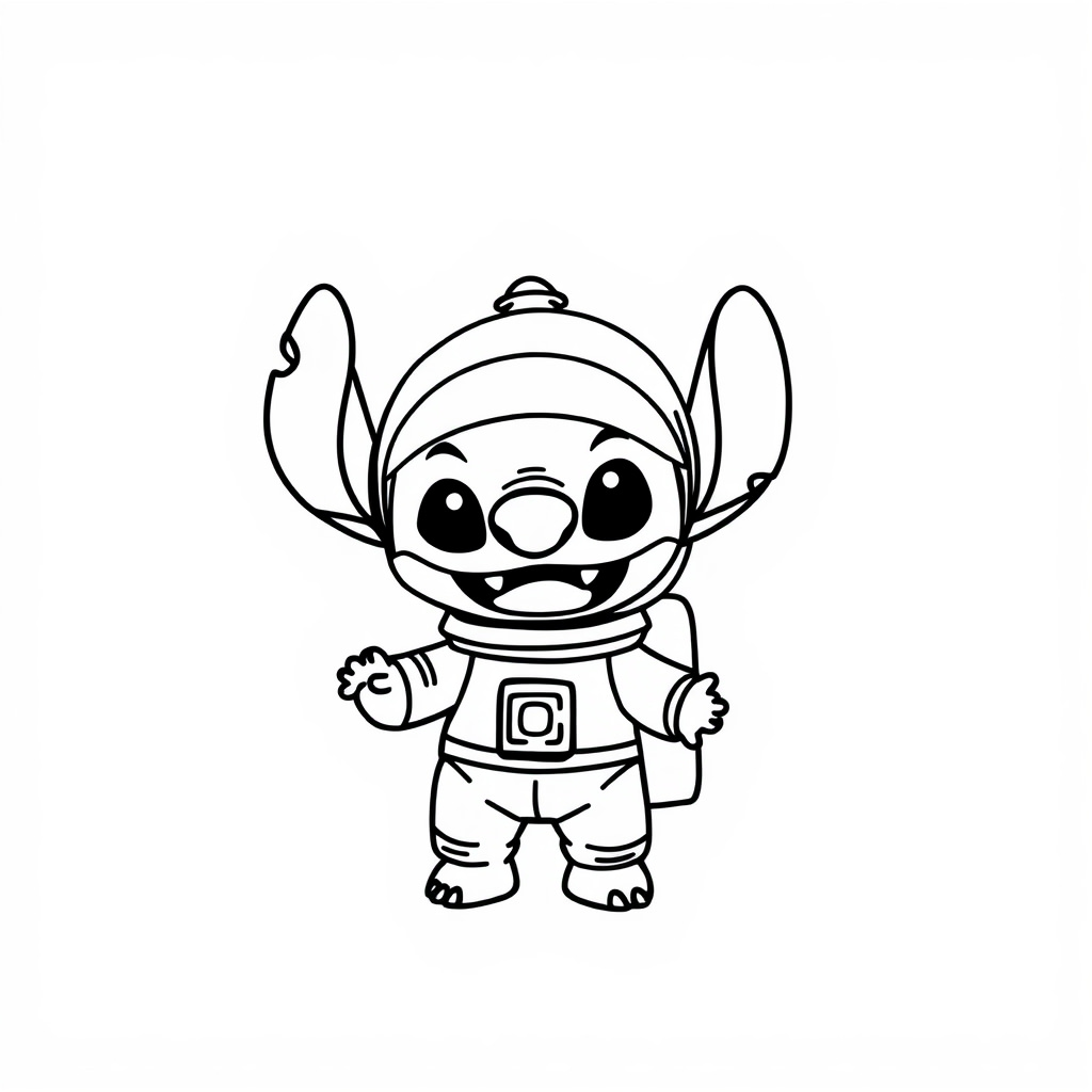 Stitch as an astronaut.